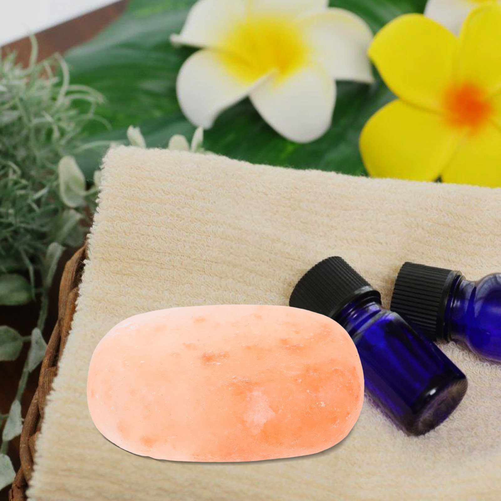 Skincare Exfoliating - Natural Mineral Salt Soap Handmade Oval