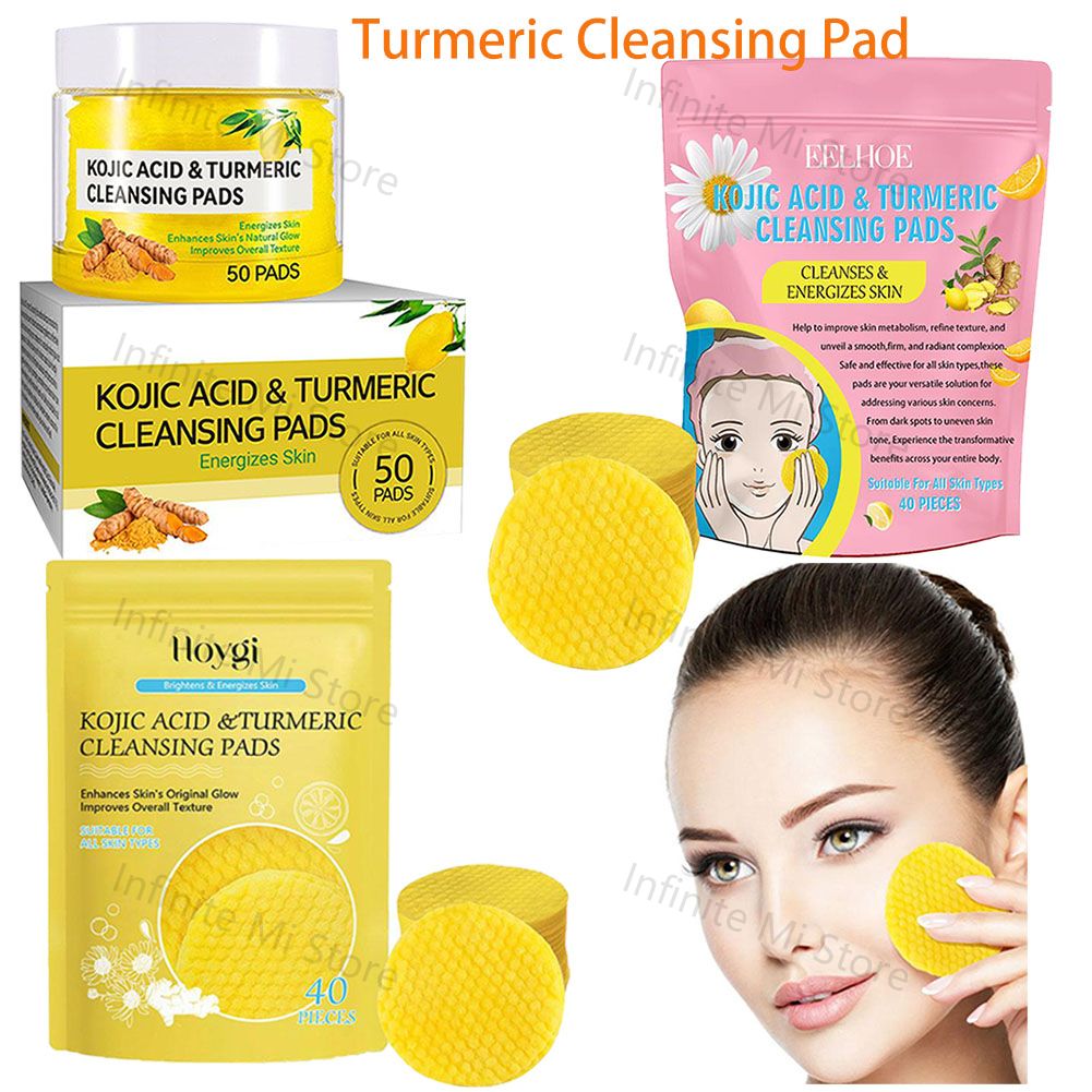 Skincare Exfoliating - Turmeric Kojic Acid Cleansing Pads Exfoliating