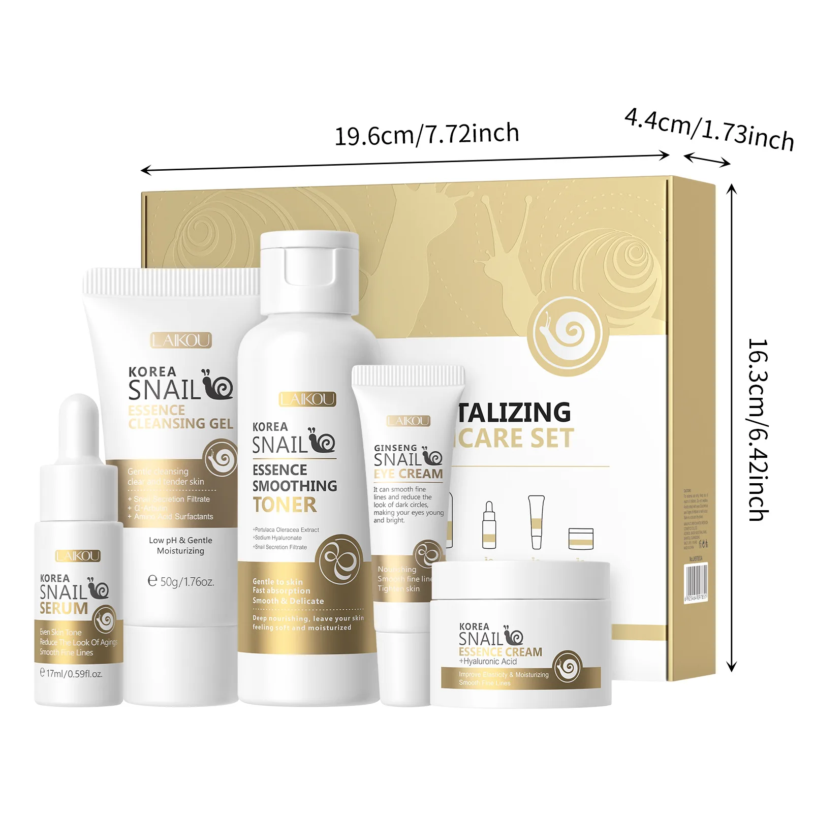 LAIKOU Snail Skin Care Five-pi – Snail Cream Gel recenzja i cena