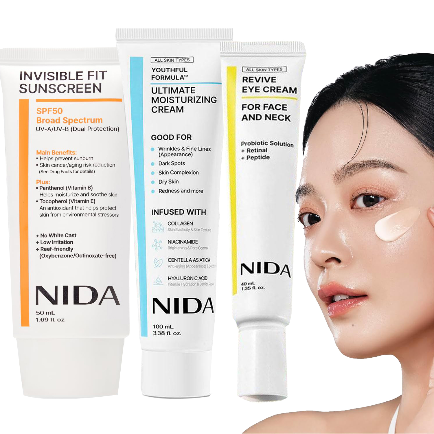 NIDA Moisturizing Cream+Sunscr – Eye Cream Peptide recenzja i cena