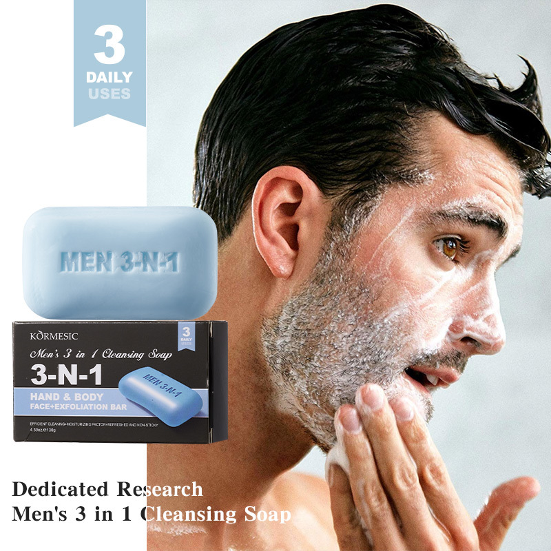 Men's 3-in-1 Cleansing Bar Soa – Skincare Exfoliating recenzja i cena