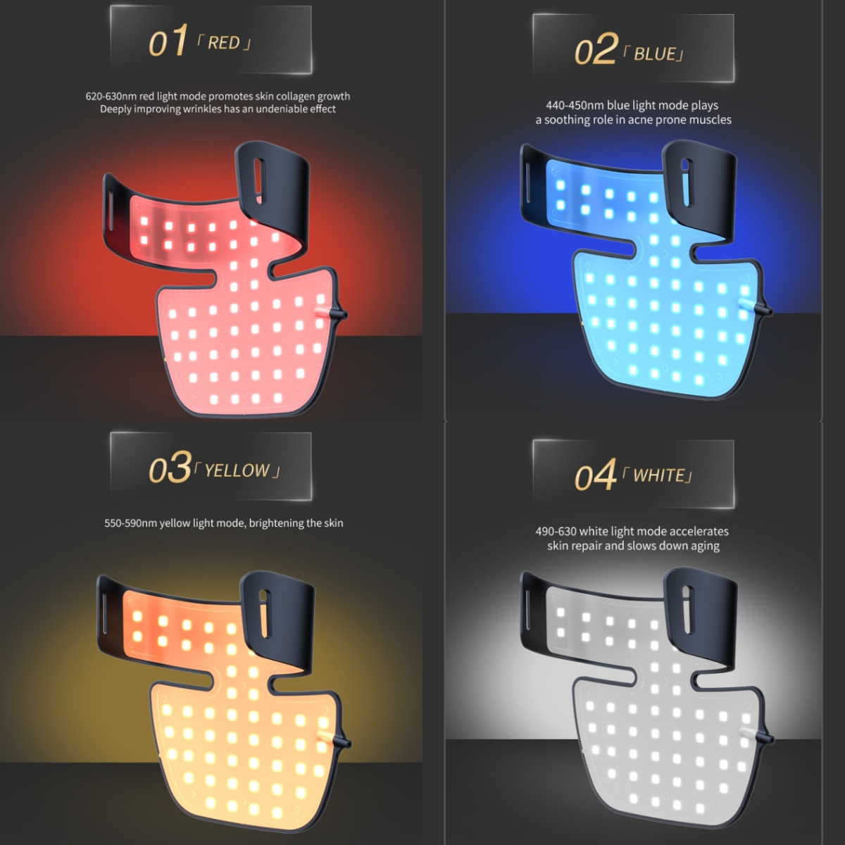 LED Neck Beauty Device，4 Light – Skincare Glowing recenzja i cena